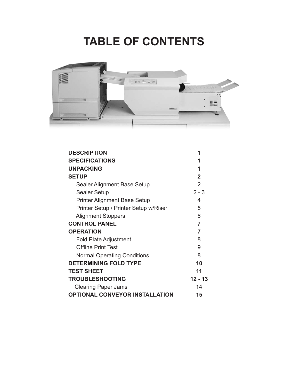 Formax FD 2000IL System User Manual | Page 3 / 19