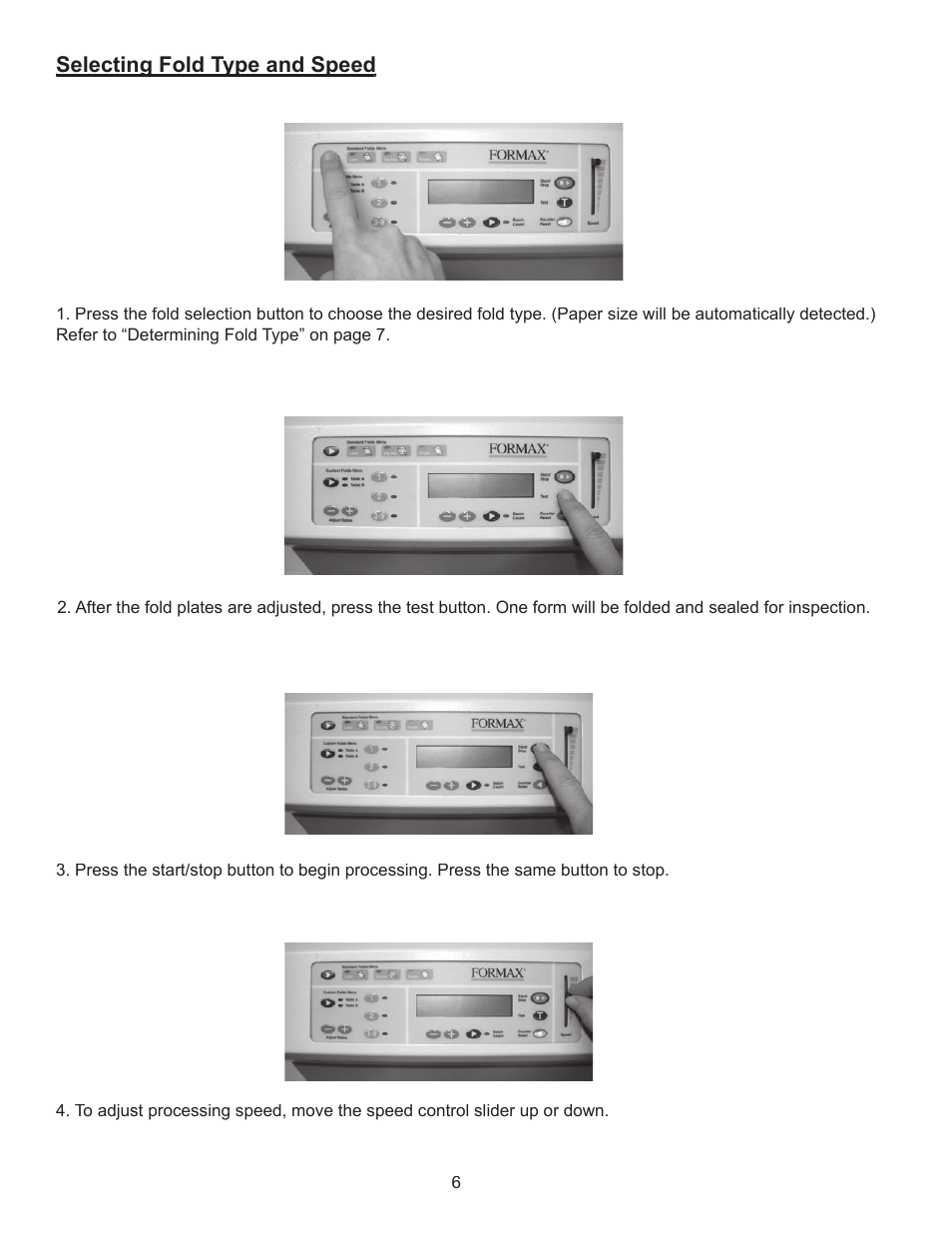 Formax FD 2052 Quick Setup Guide & Test Sheet User Manual | Page 6 / 8