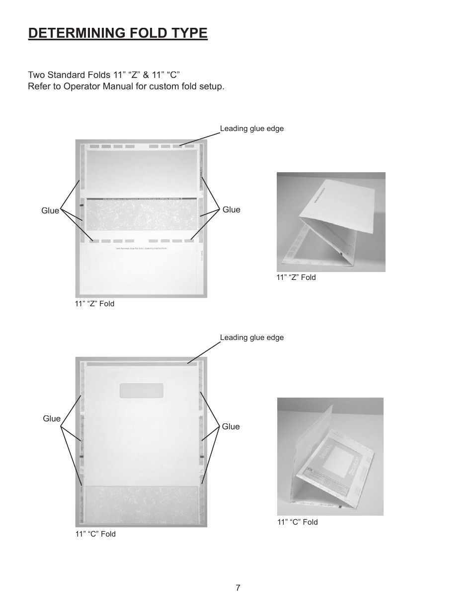 Determining fold type | Formax FD 2052 Quick Setup Guide & Test Sheet User Manual | Page 7 / 8