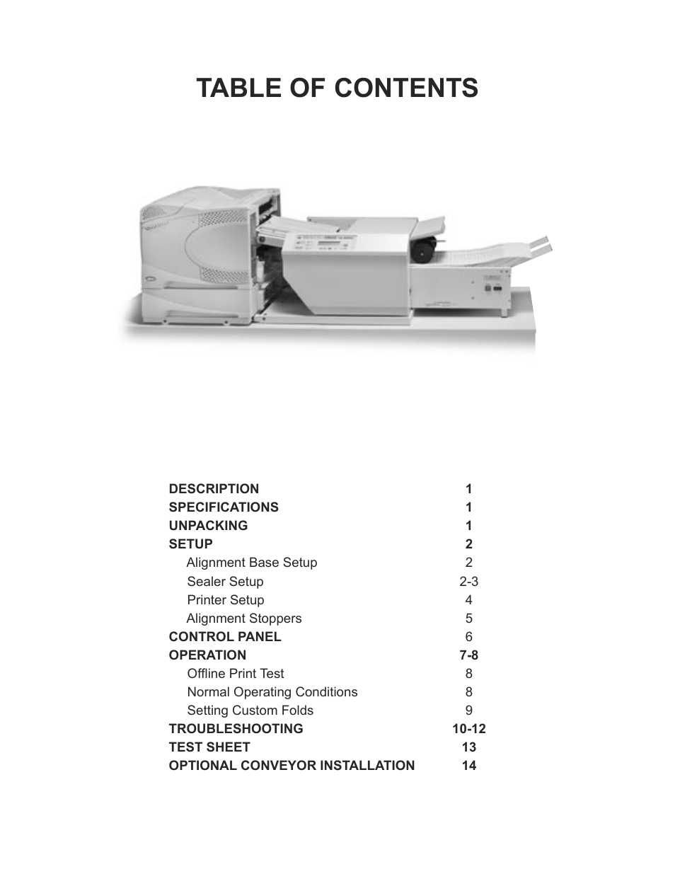 Formax FD 2052IL System User Manual | Page 3 / 18