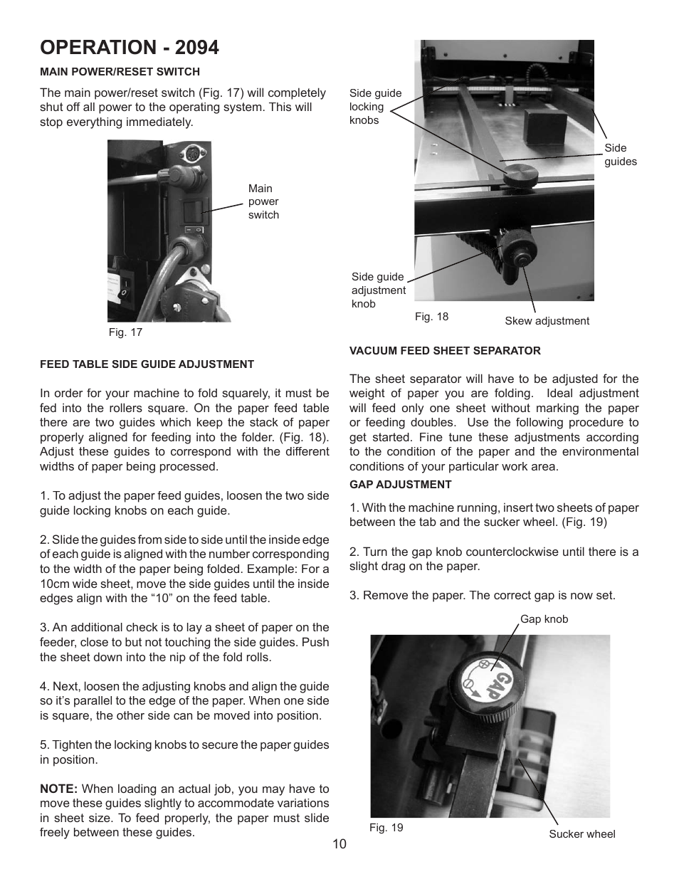 Operation - 2094 | Formax FD 2094 User Manual | Page 14 / 39