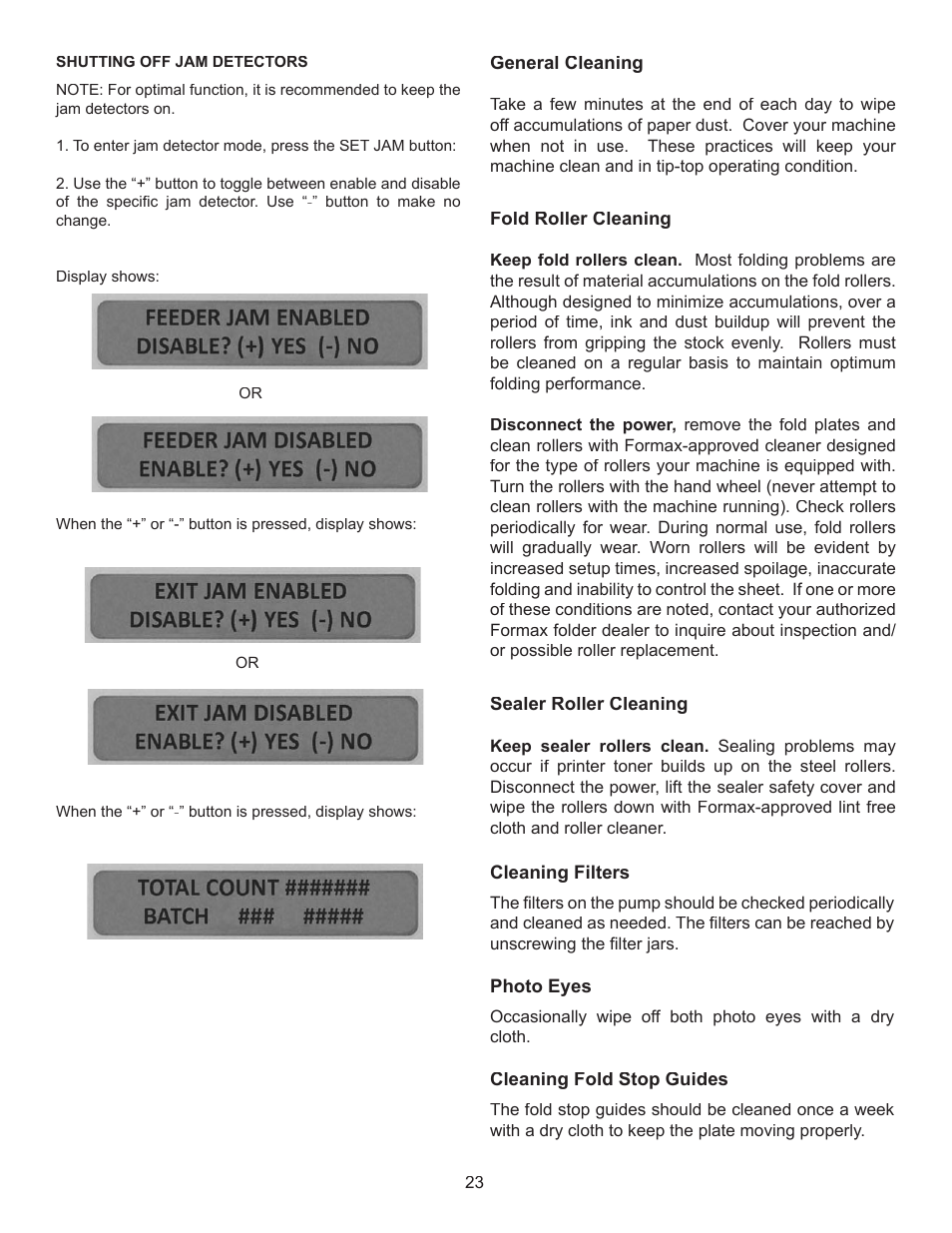 Formax FD 2094 User Manual | Page 27 / 39