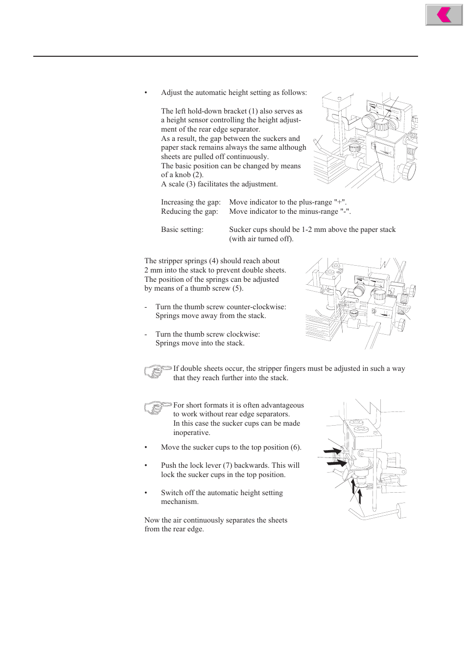 Adjusting the stripper springs, Making the sucker cups inoperative | Formax 2200 Series User Manual | Page 24 / 103