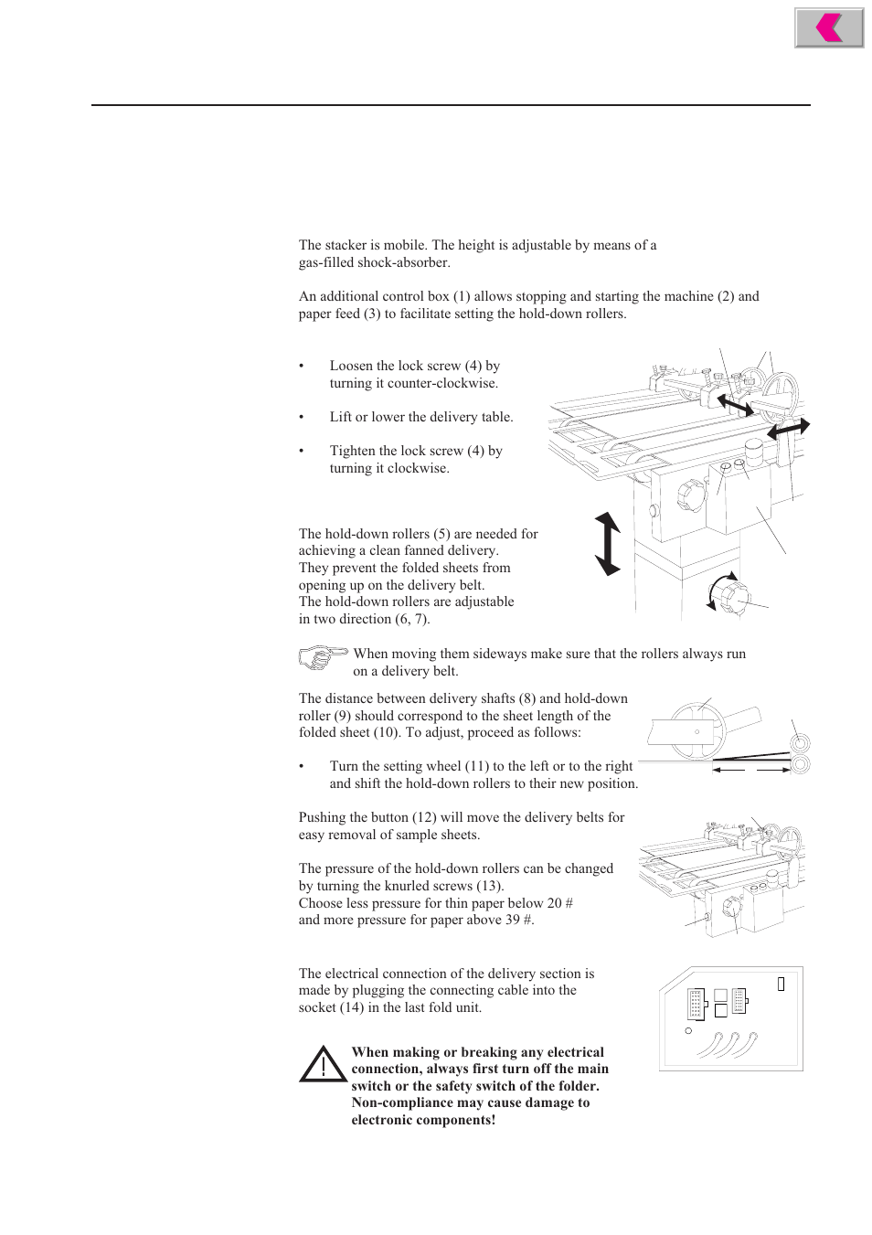 Deliveries am 52, ams 52, skm 36, 14 . stacker | Formax 2200 Series User Manual | Page 35 / 103