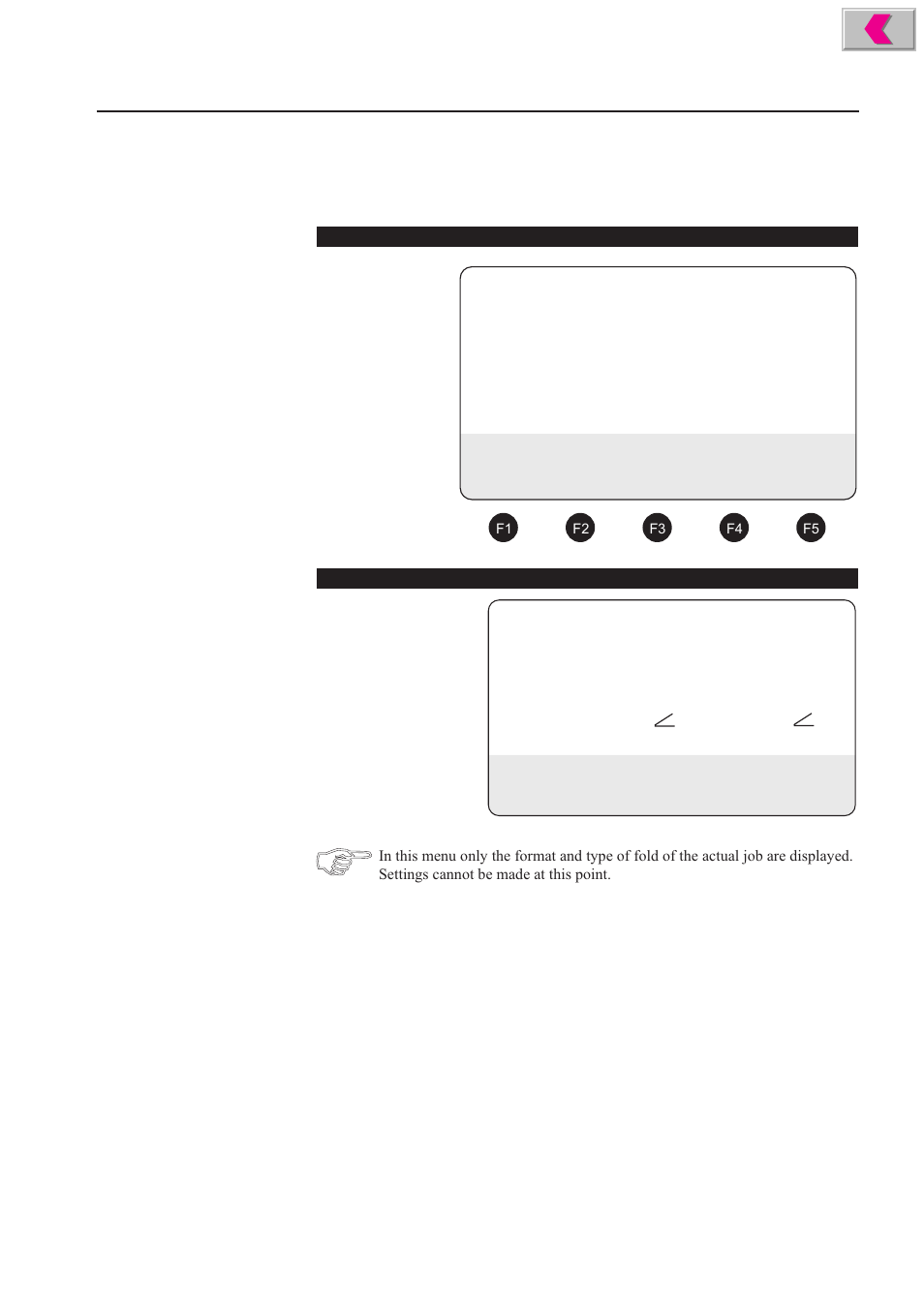 Display of the actual job - main menu job | Formax 2200 Series User Manual | Page 78 / 103