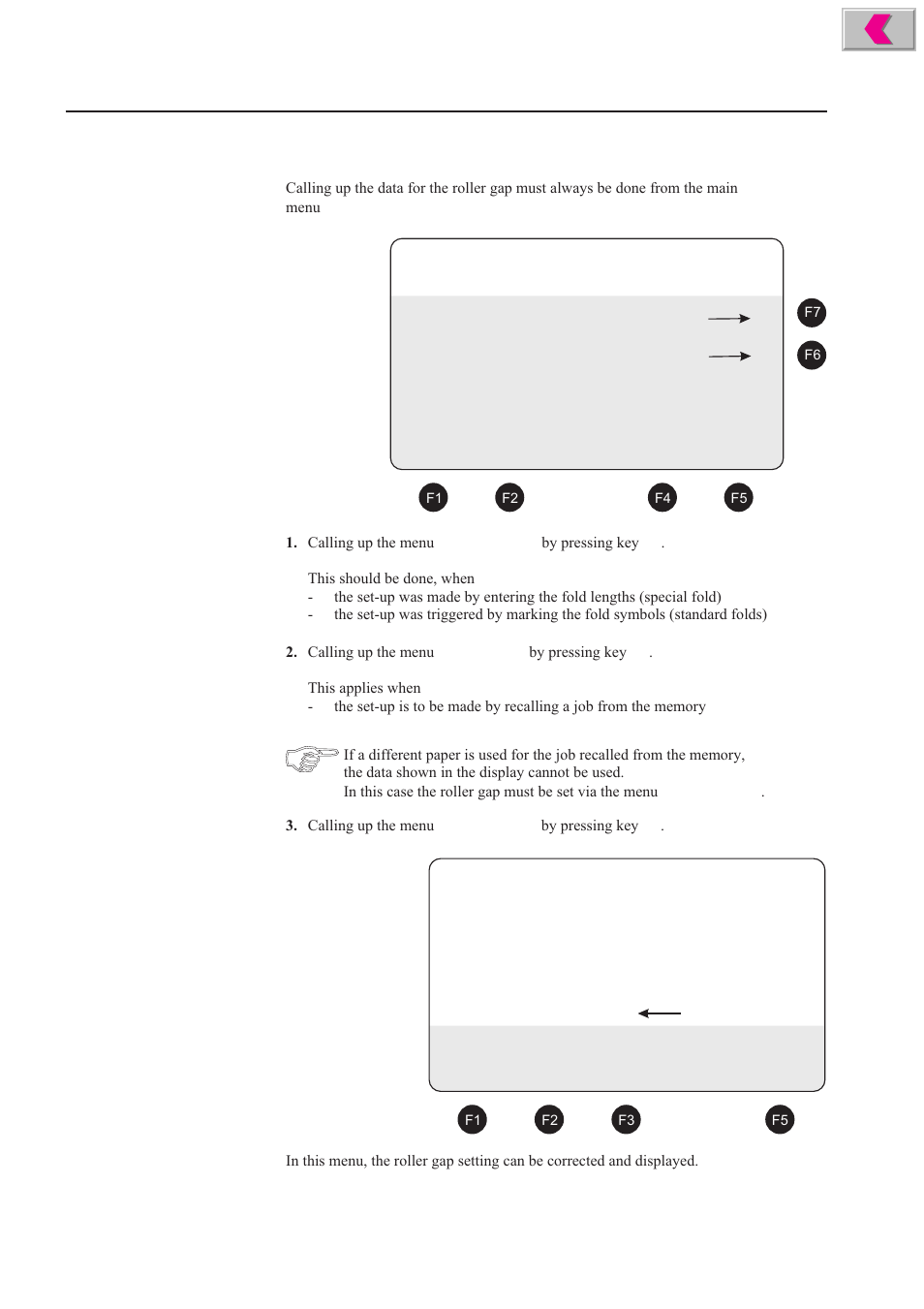 Roller gap: three methods | Formax 2200 Series User Manual | Page 89 / 103