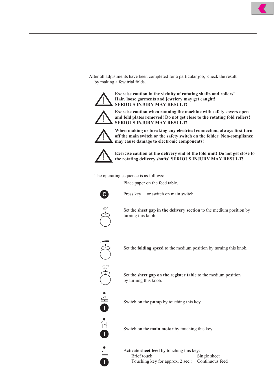 Operation and trial folds, 16 . operation and trial folds | Formax 2200 Series User Manual | Page 95 / 103