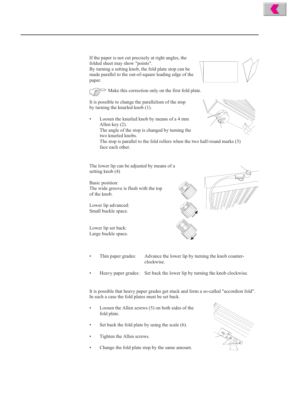 Out-of-square paper, Shadow fold, Accordion fold | Formax 2200 Series User Manual | Page 98 / 103