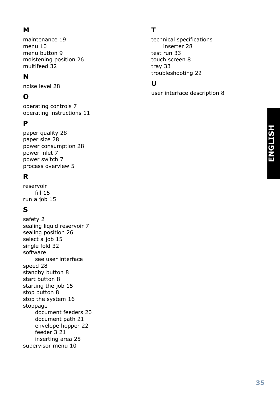 English | Formax FD 6102 User Manual | Page 35 / 35