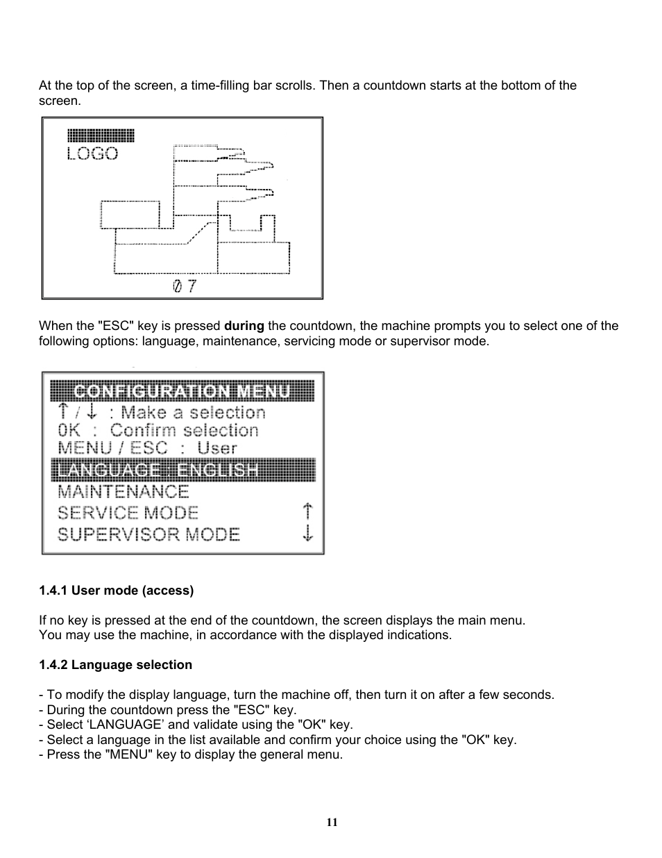 Configuration menu | Formax 6200 (600) Series User Manual | Page 17 / 59