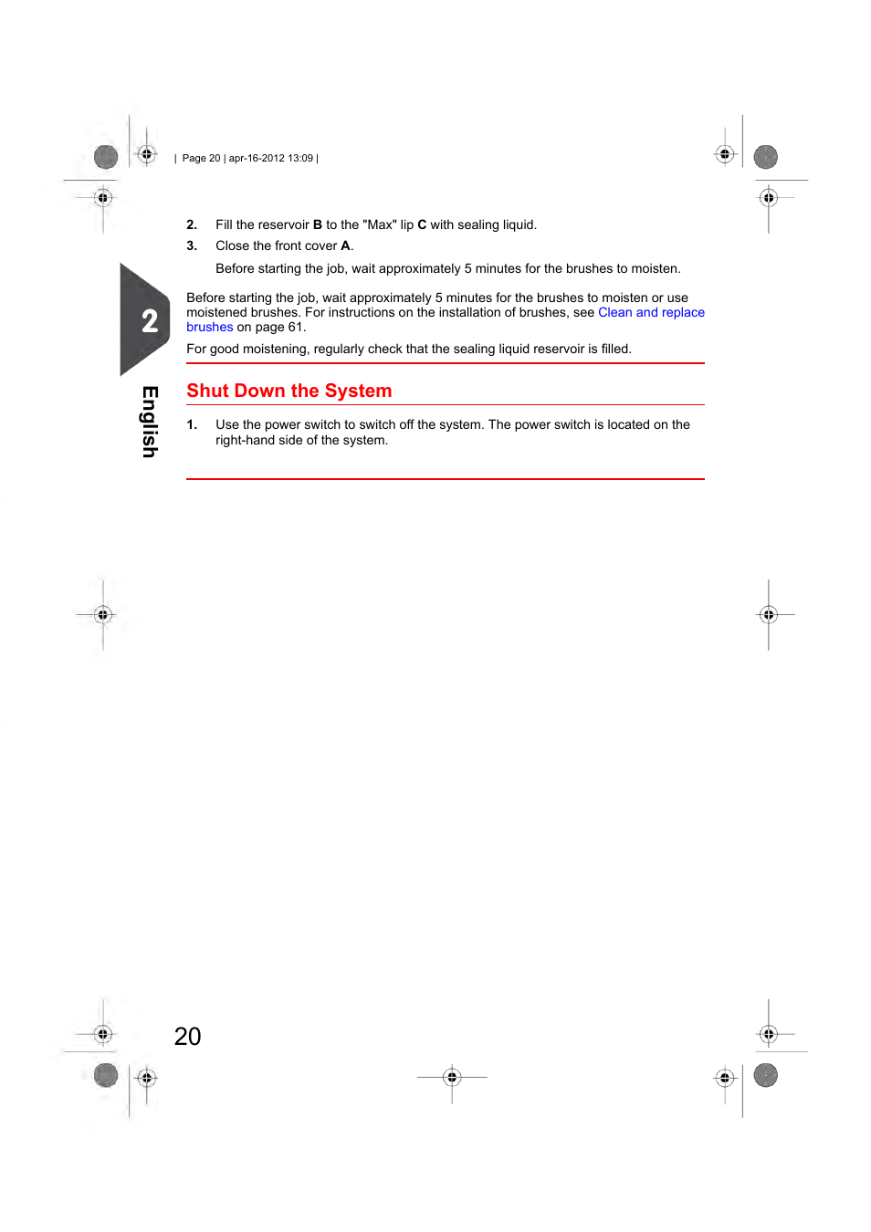 Shut down the system, English | Formax 6204 Series User Manual | Page 25 / 90