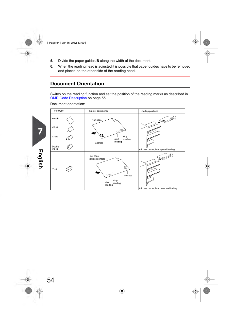 Document orientation, English | Formax 6204 Series User Manual | Page 59 / 90