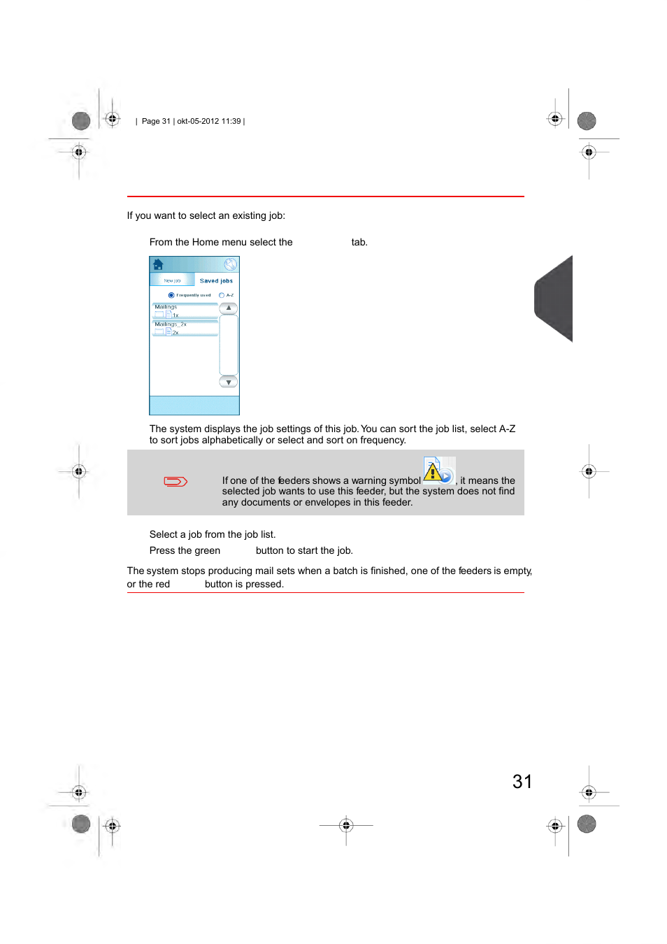 Selecting a job, English | Formax 6206 Series User Manual | Page 36 / 85