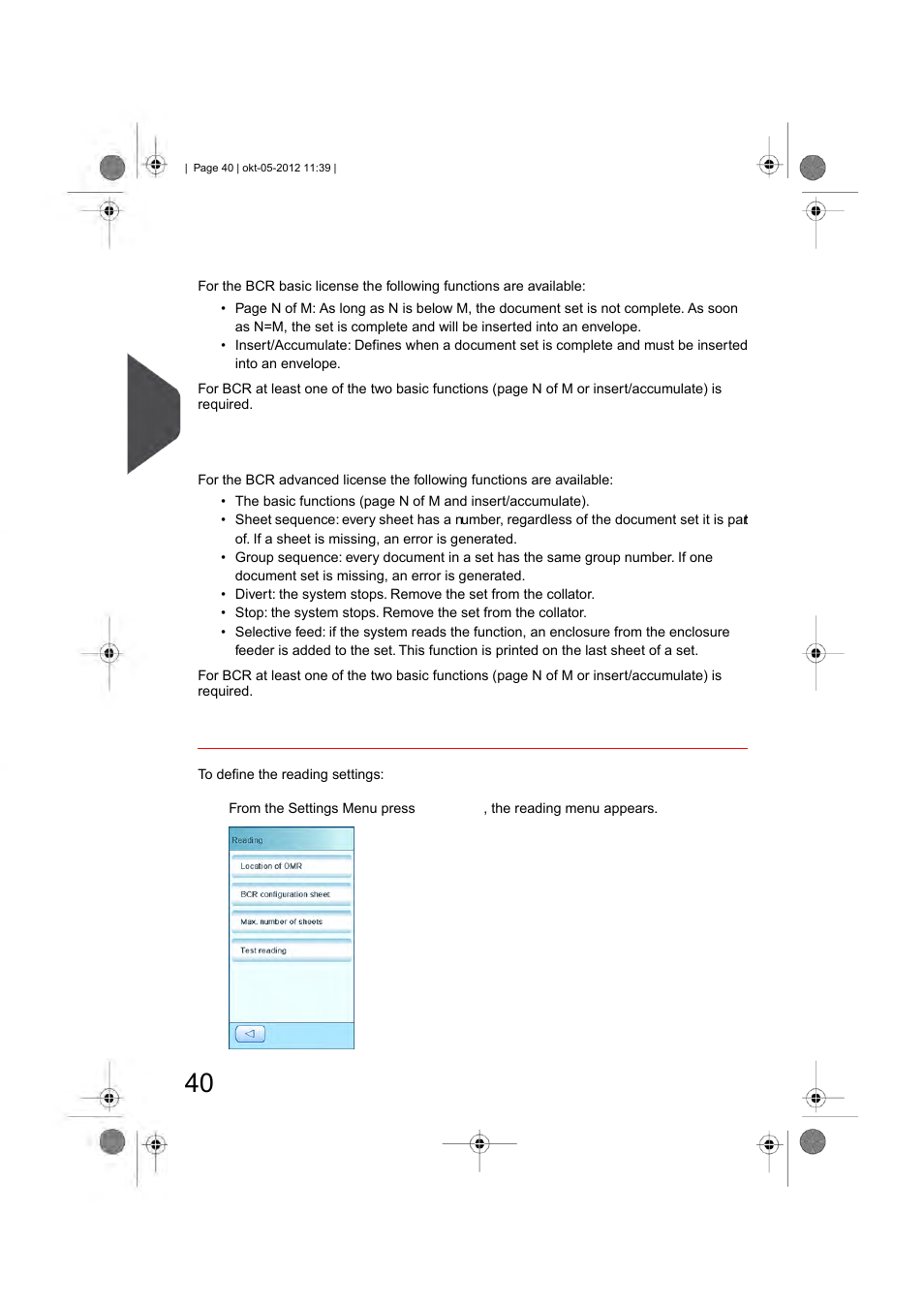 English, Adjusting reading settings | Formax 6206 Series User Manual | Page 45 / 85