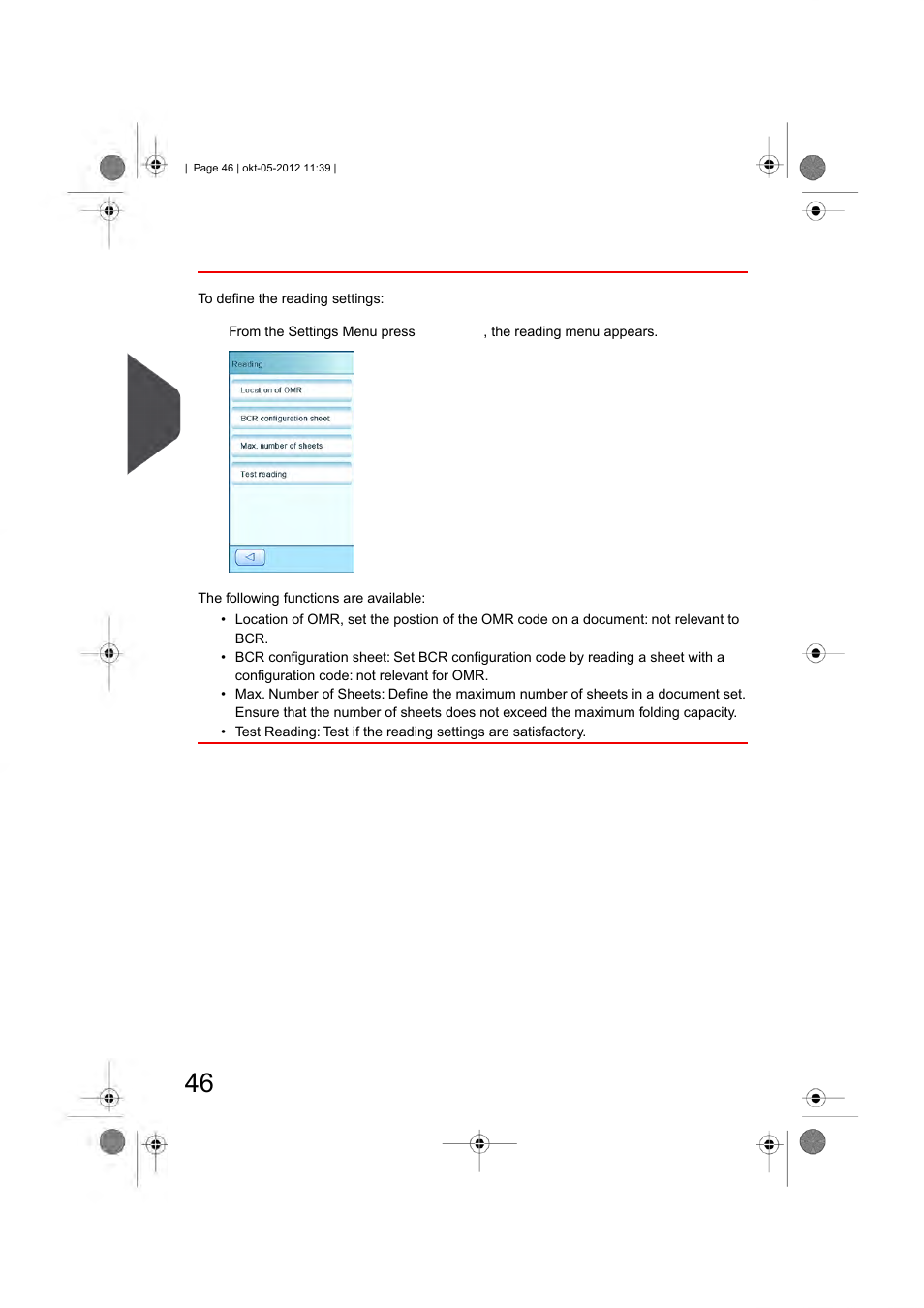 Adjusting reading settings, English | Formax 6206 Series User Manual | Page 51 / 85