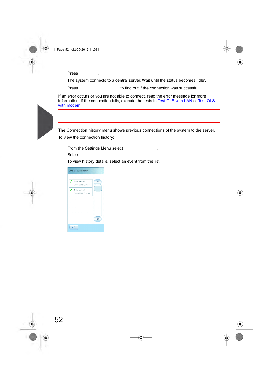 Viewing connection history, English | Formax 6206 Series User Manual | Page 57 / 85