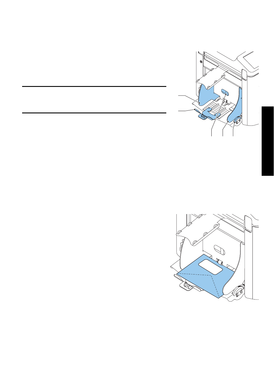 5 loading envelopes, Adjusting side guides, Envelope separation | Feeding envelopes, Loading envelopes, Englis h, Dc a b c | Formax 6302 Series User Manual | Page 15 / 57