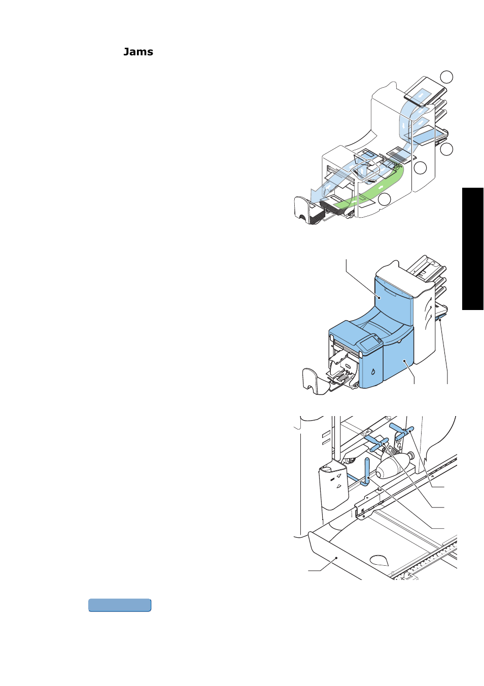 Lower envelope track, 2 clearing jams | Formax 6302 Series User Manual | Page 45 / 57