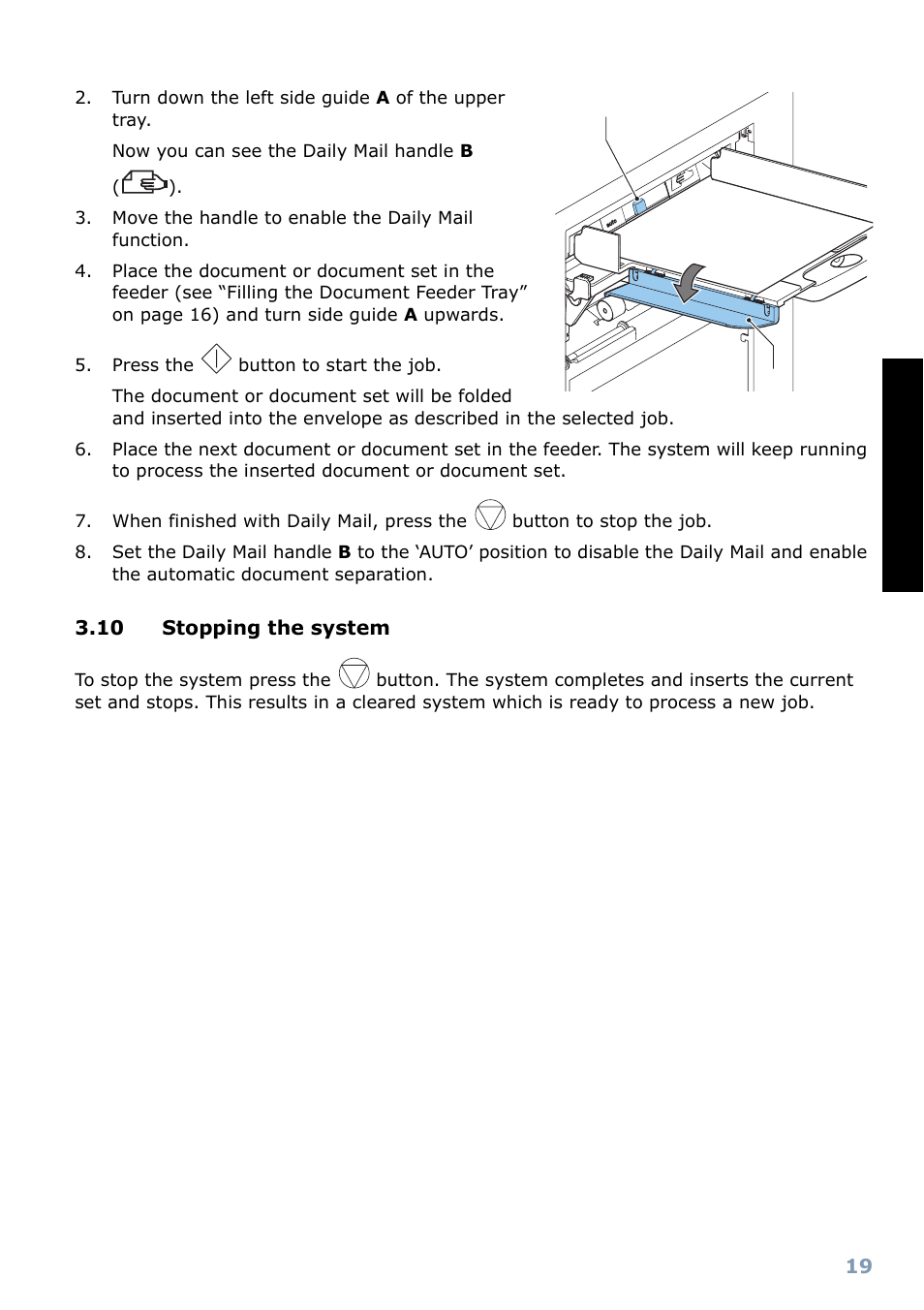 10 stopping the system, Create a job, Englis h | Formax 6304 Series User Manual | Page 21 / 64