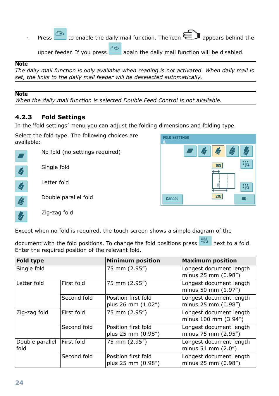 3 fold settings | Formax 6304 Series User Manual | Page 26 / 64