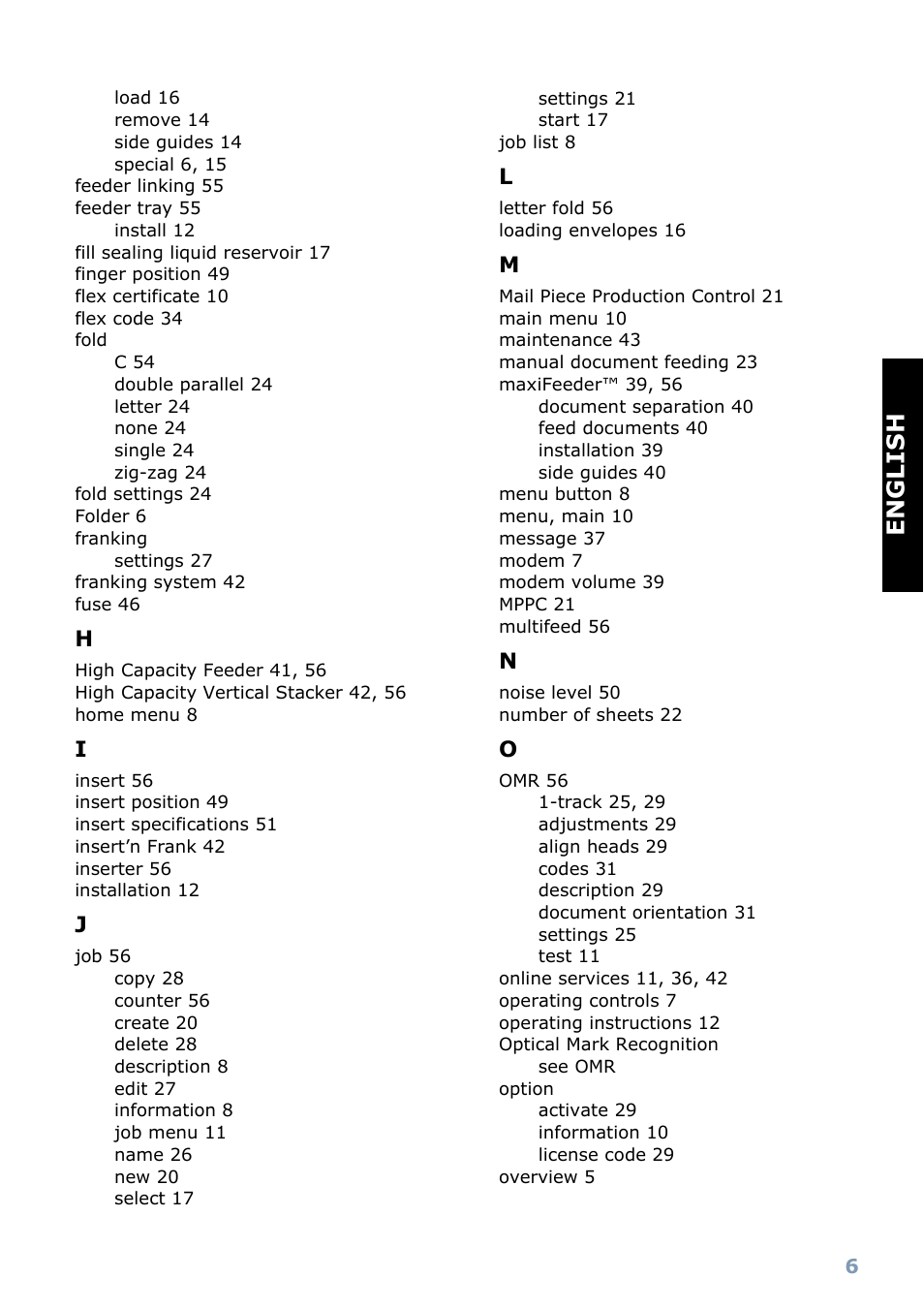 English | Formax 6304 Series User Manual | Page 63 / 64