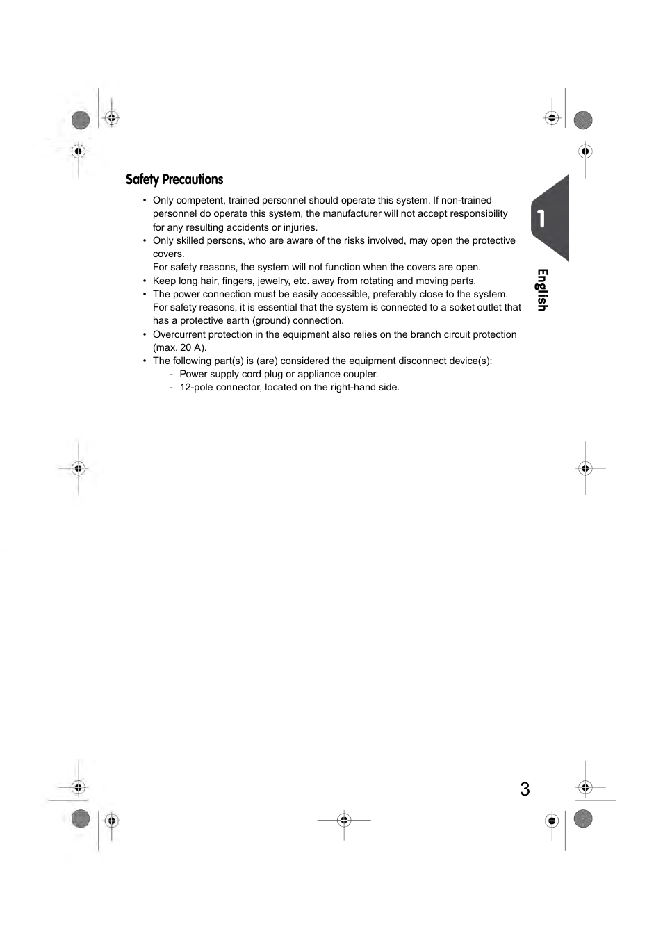Country specific conditions, En glish, Safety precautions | Country specific conditions denmark, Japan | Formax 6404 Series User Manual | Page 10 / 122