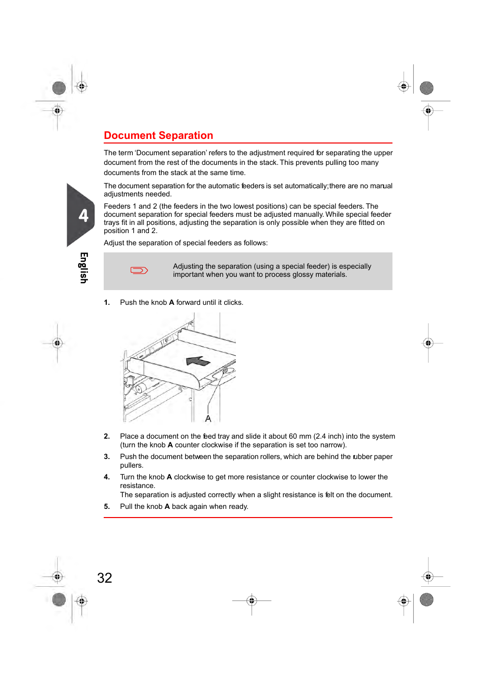 Document separation, En glish | Formax 6404 Series User Manual | Page 39 / 122