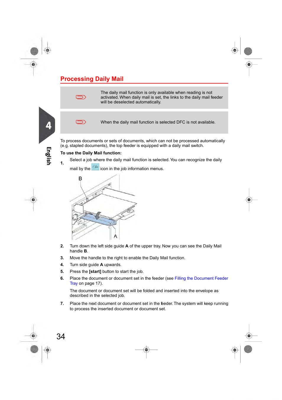 Processing daily mail, En glish | Formax 6404 Series User Manual | Page 41 / 122