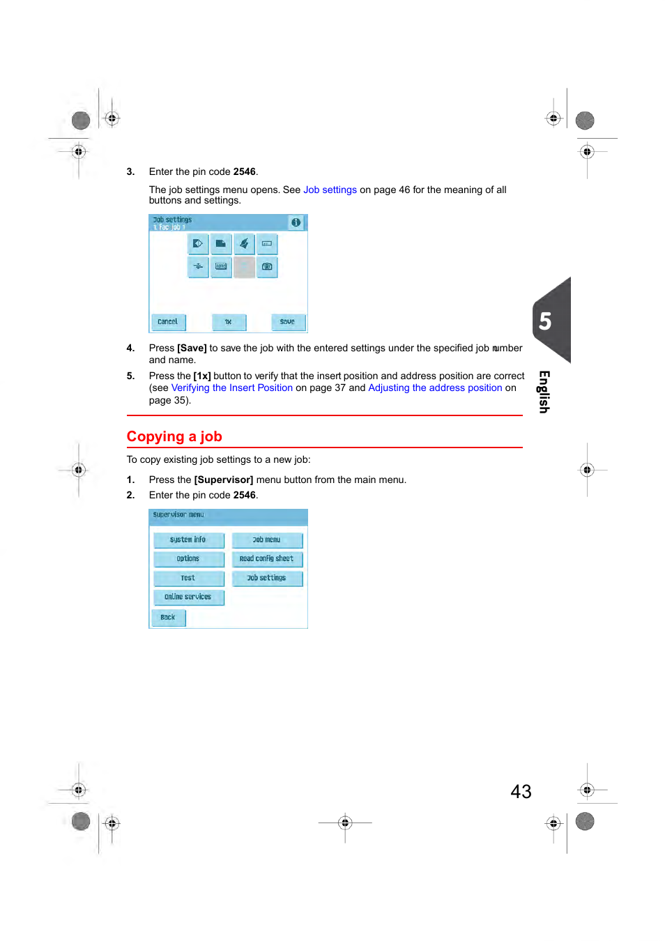 Copying a job, En glish | Formax 6404 Series User Manual | Page 50 / 122