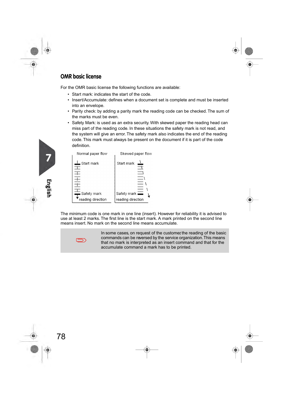 En glish, Omr basic license | Formax 6404 Series User Manual | Page 85 / 122