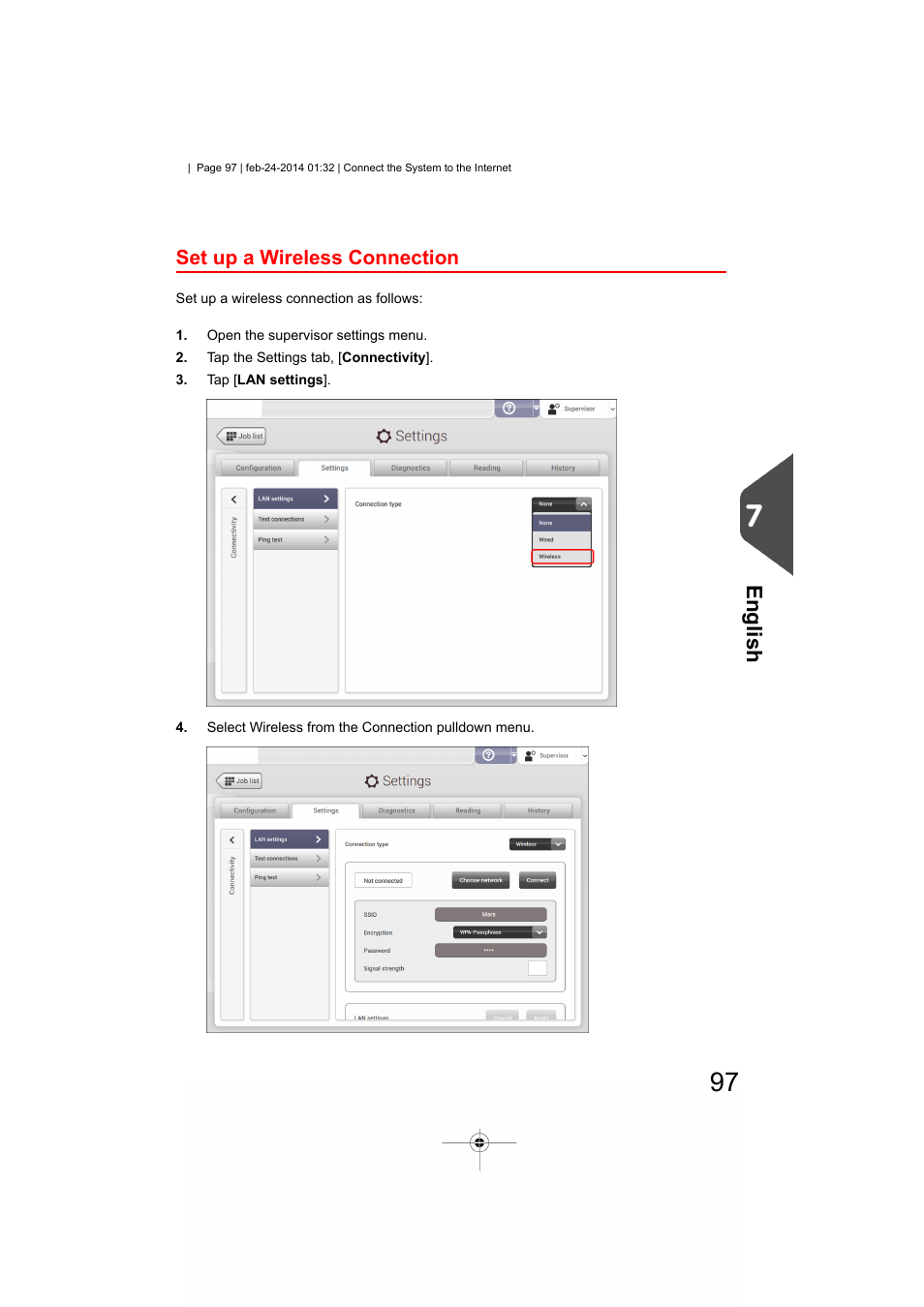 Set up a wireless connection, English | Formax 6606 Series User Manual | Page 101 / 159