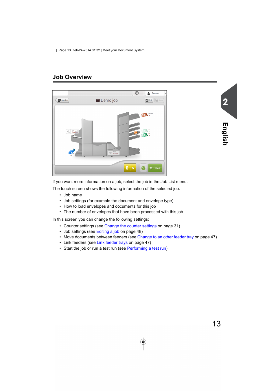 Job overview, English | Formax 6606 Series User Manual | Page 17 / 159