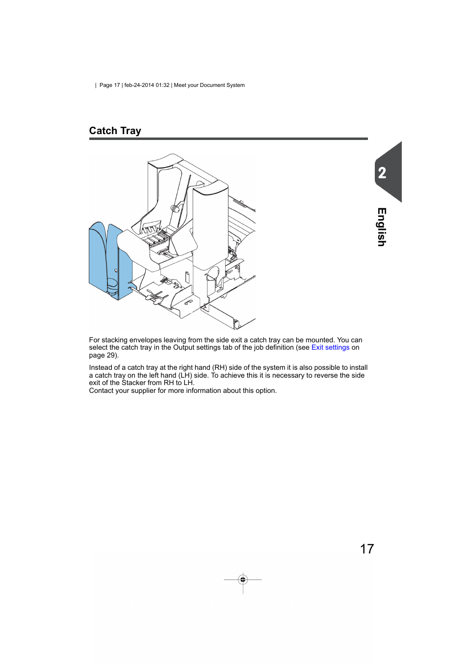 Catch tray, English | Formax 6606 Series User Manual | Page 21 / 159