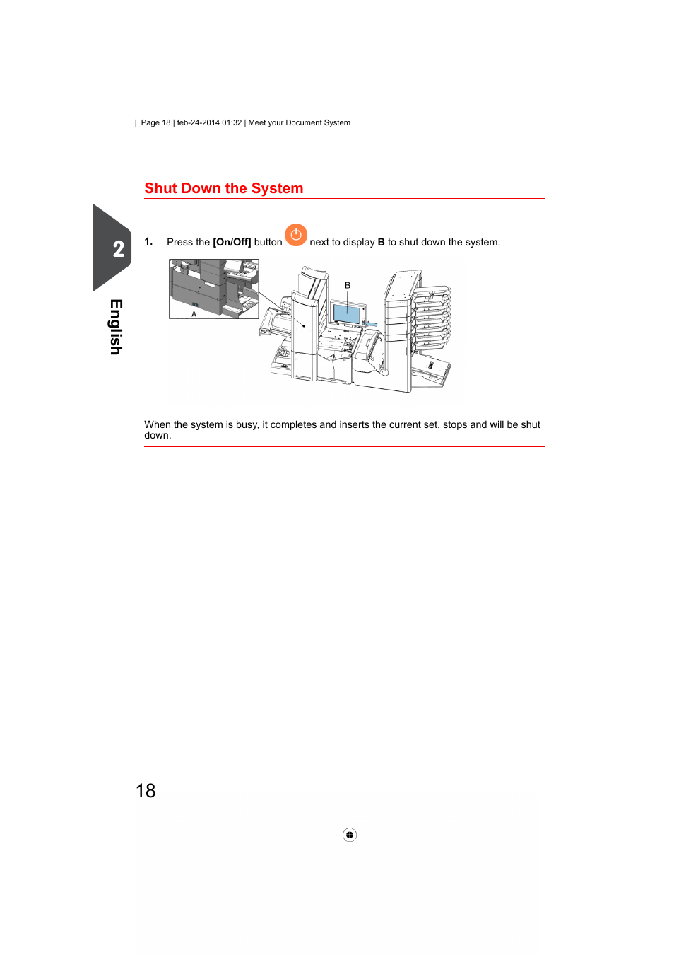 Shut down the system | Formax 6606 Series User Manual | Page 22 / 159