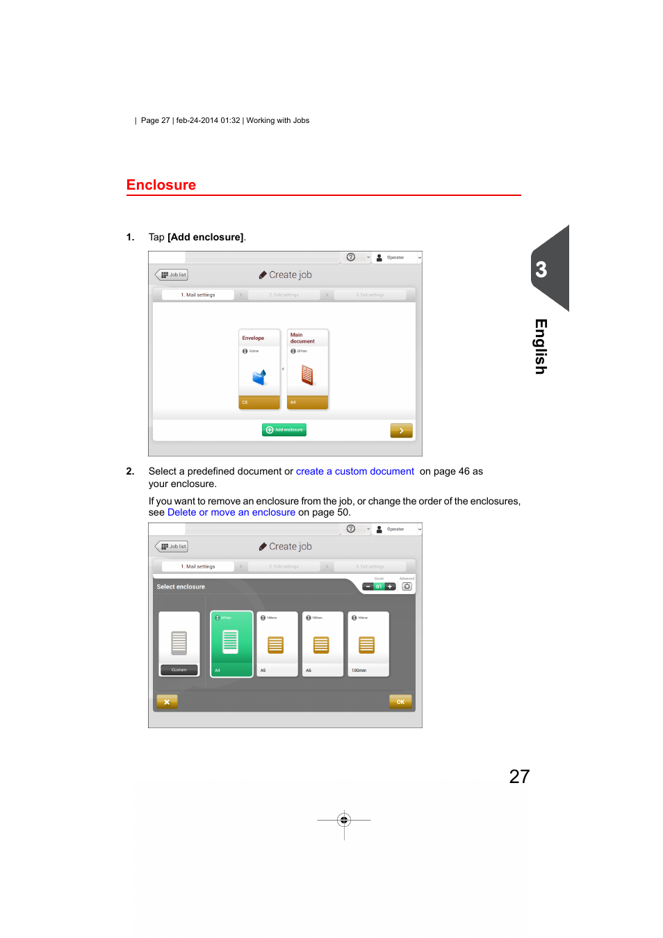 Enclosure, English | Formax 6606 Series User Manual | Page 31 / 159