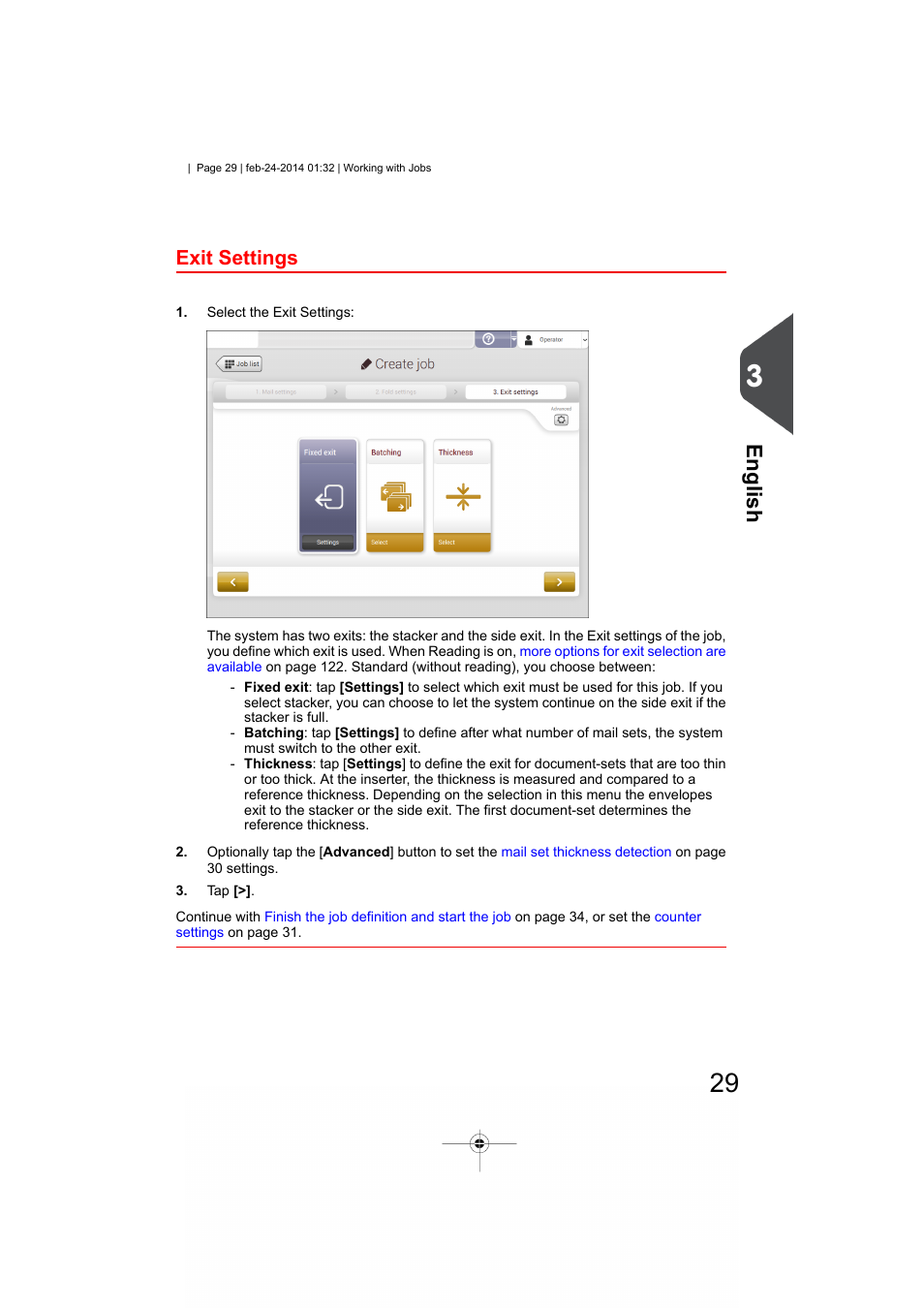 Exit settings, English | Formax 6606 Series User Manual | Page 33 / 159