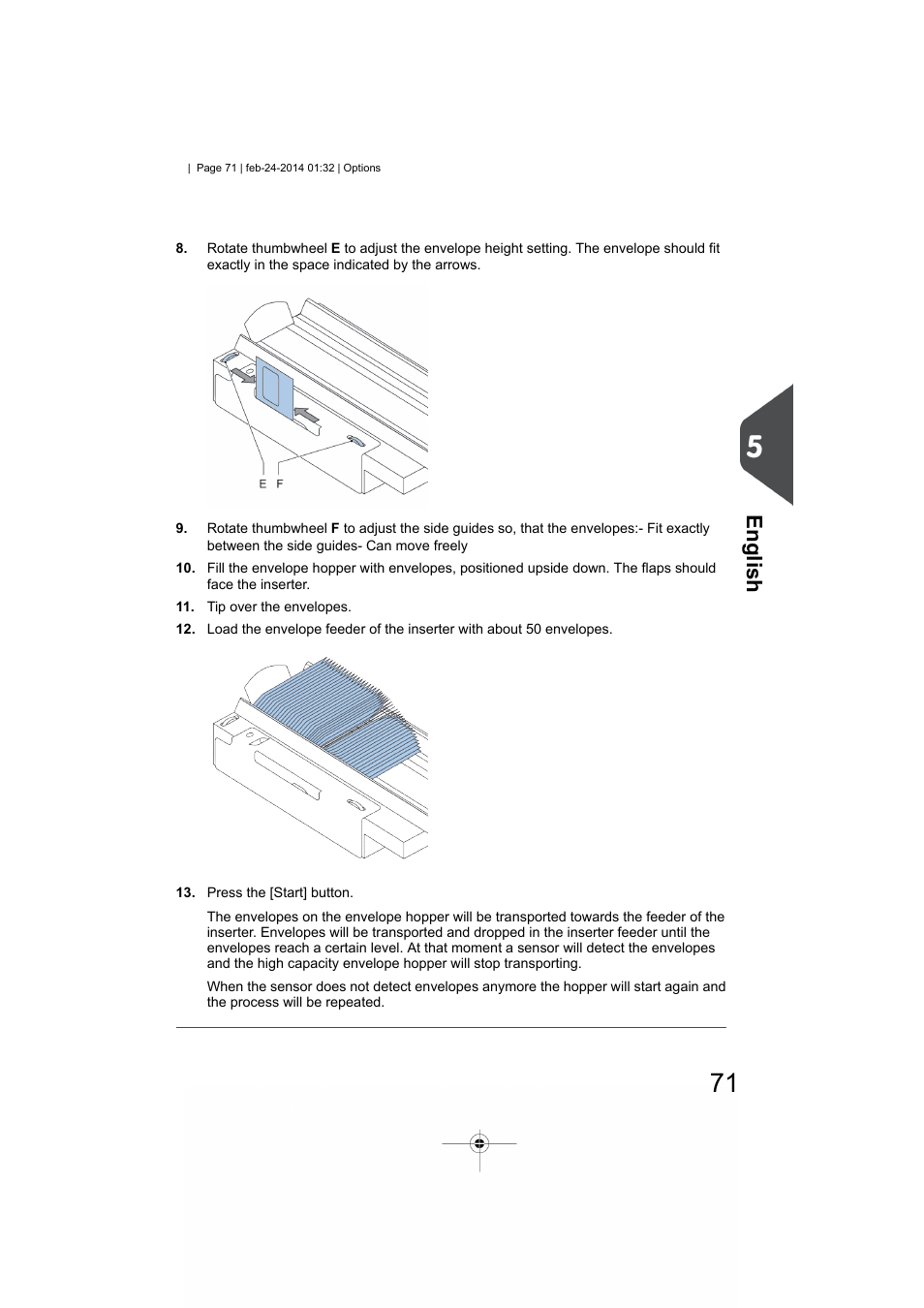 English | Formax 6606 Series User Manual | Page 75 / 159