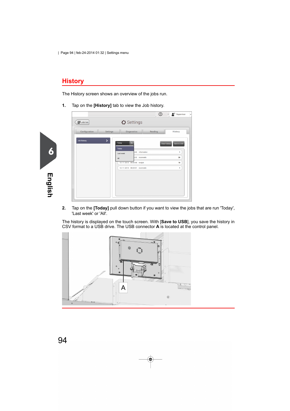 History, English | Formax 6606 Series User Manual | Page 98 / 159
