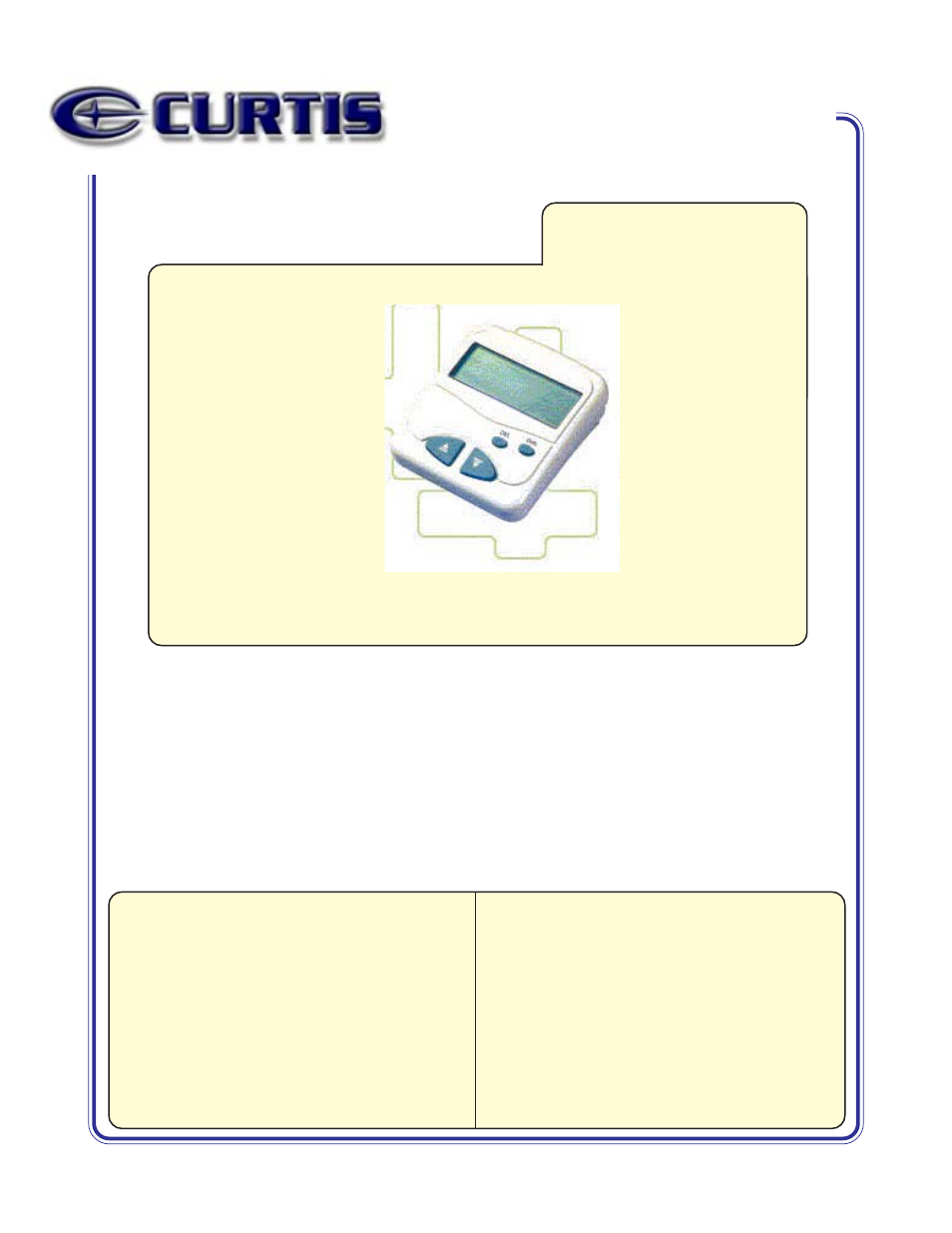 Curtis TID468 User Manual | 1 page