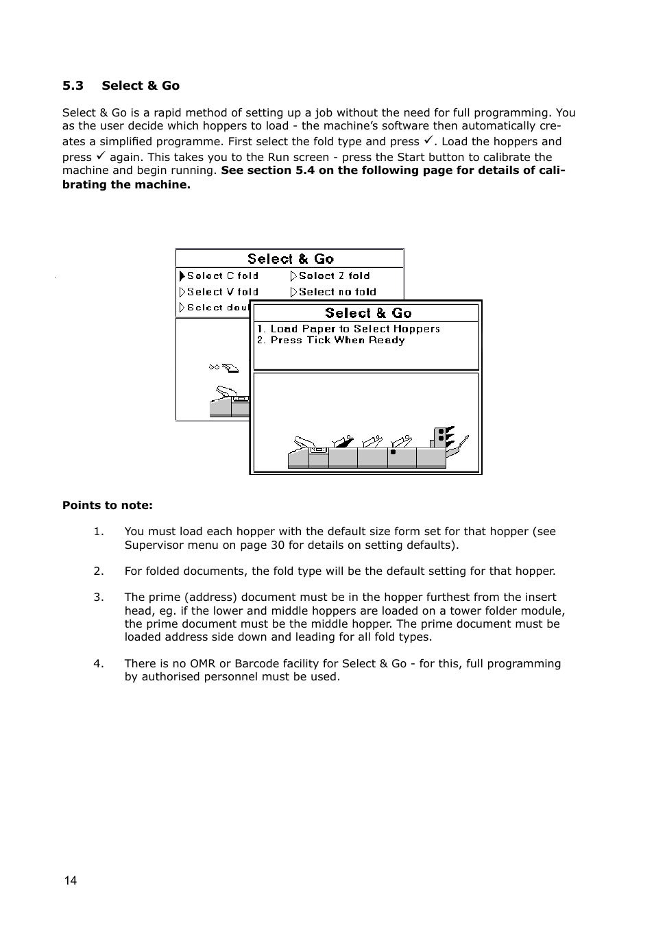 3 select & go | Formax 7100 Series User Manual | Page 15 / 47