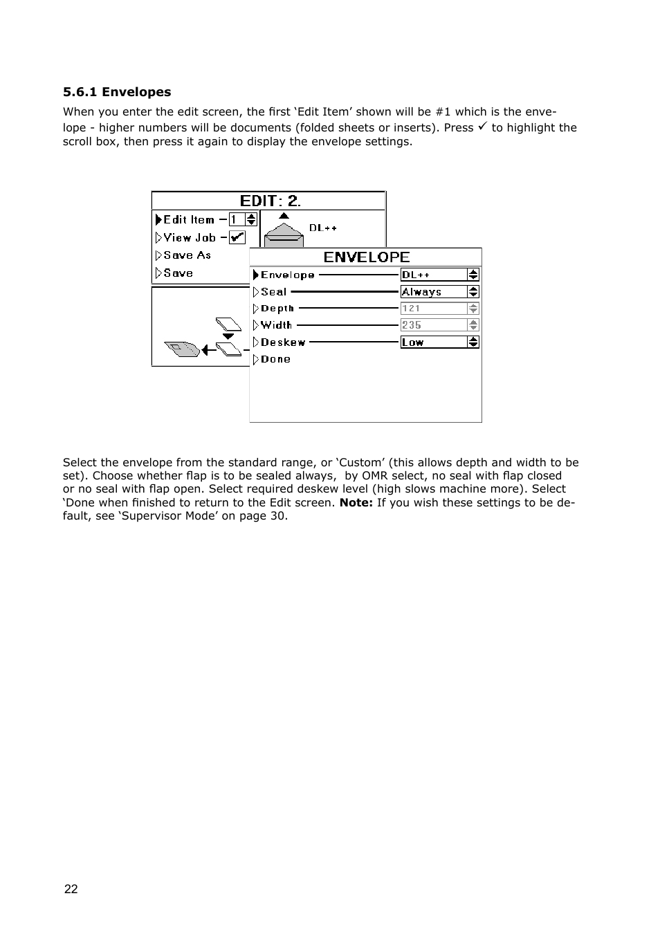 1 envelopes | Formax 7100 Series User Manual | Page 23 / 47