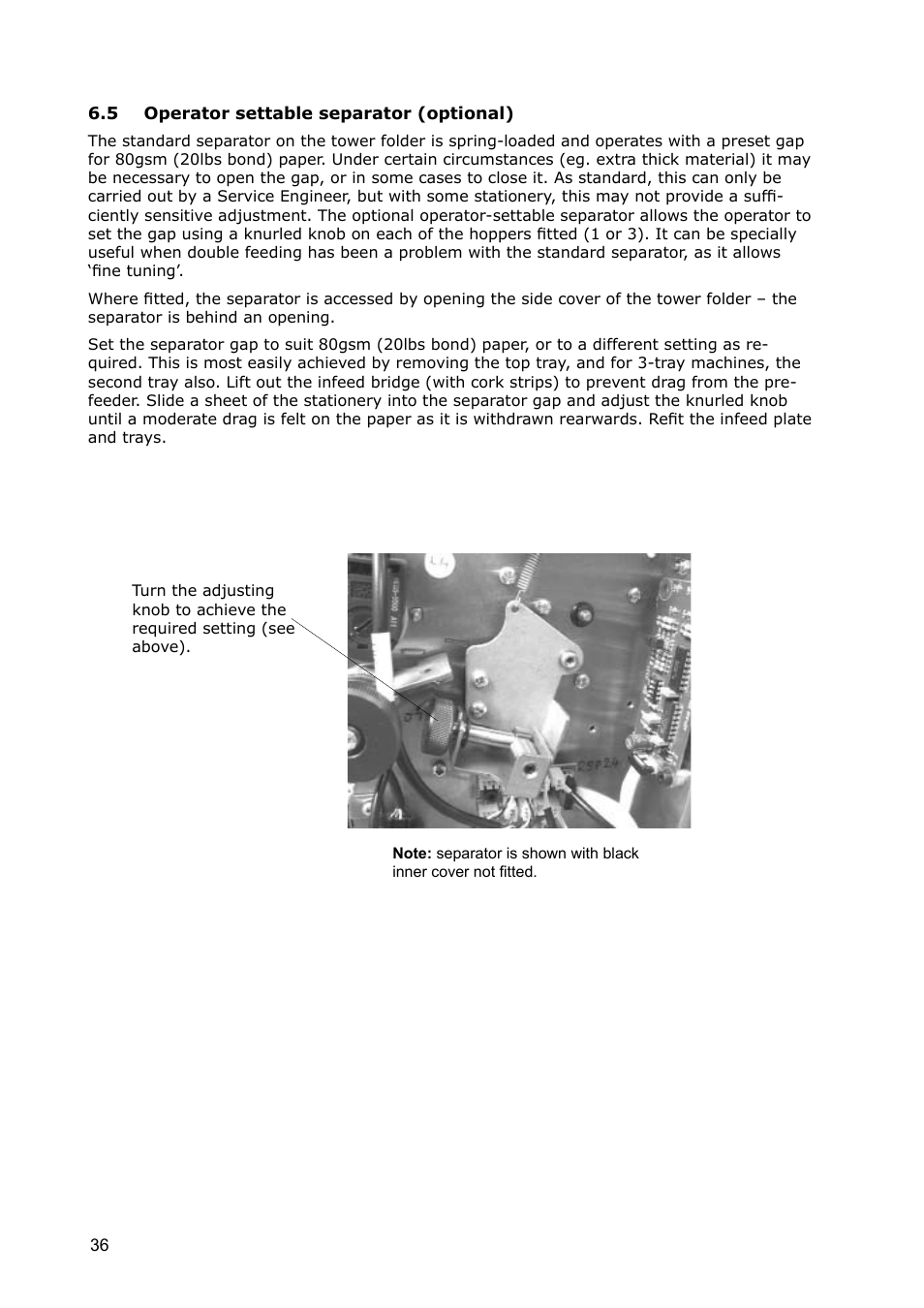 5 operator settable separator | Formax 7100 Series User Manual | Page 37 / 47