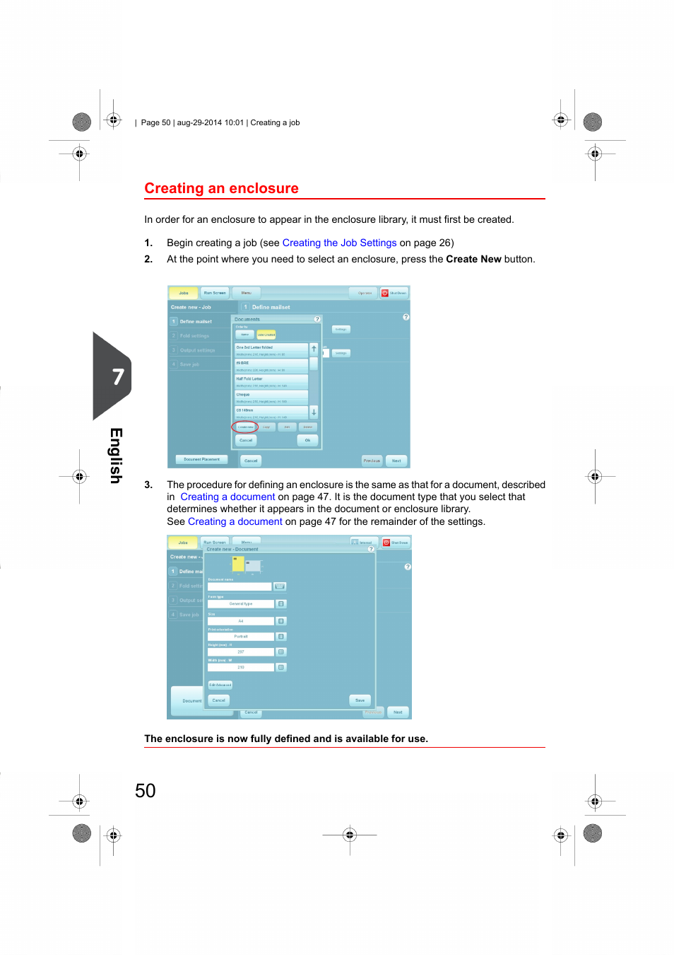 Creating an enclosure, English | Formax 7102/7102XT Series User Manual | Page 53 / 100