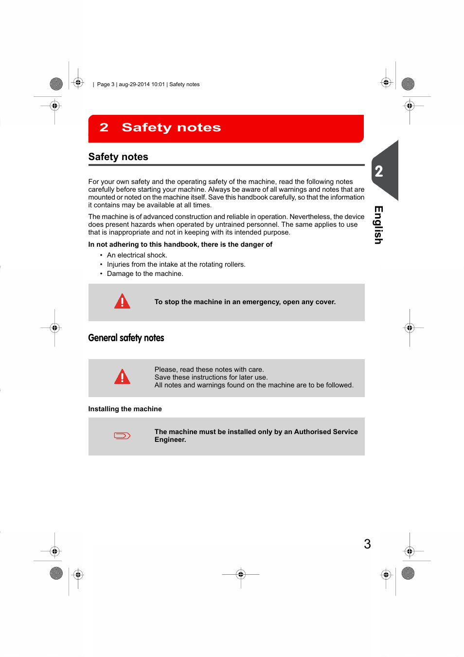 Safety notes, General safety notes, English | Formax 7102/7102XT Series User Manual | Page 6 / 100