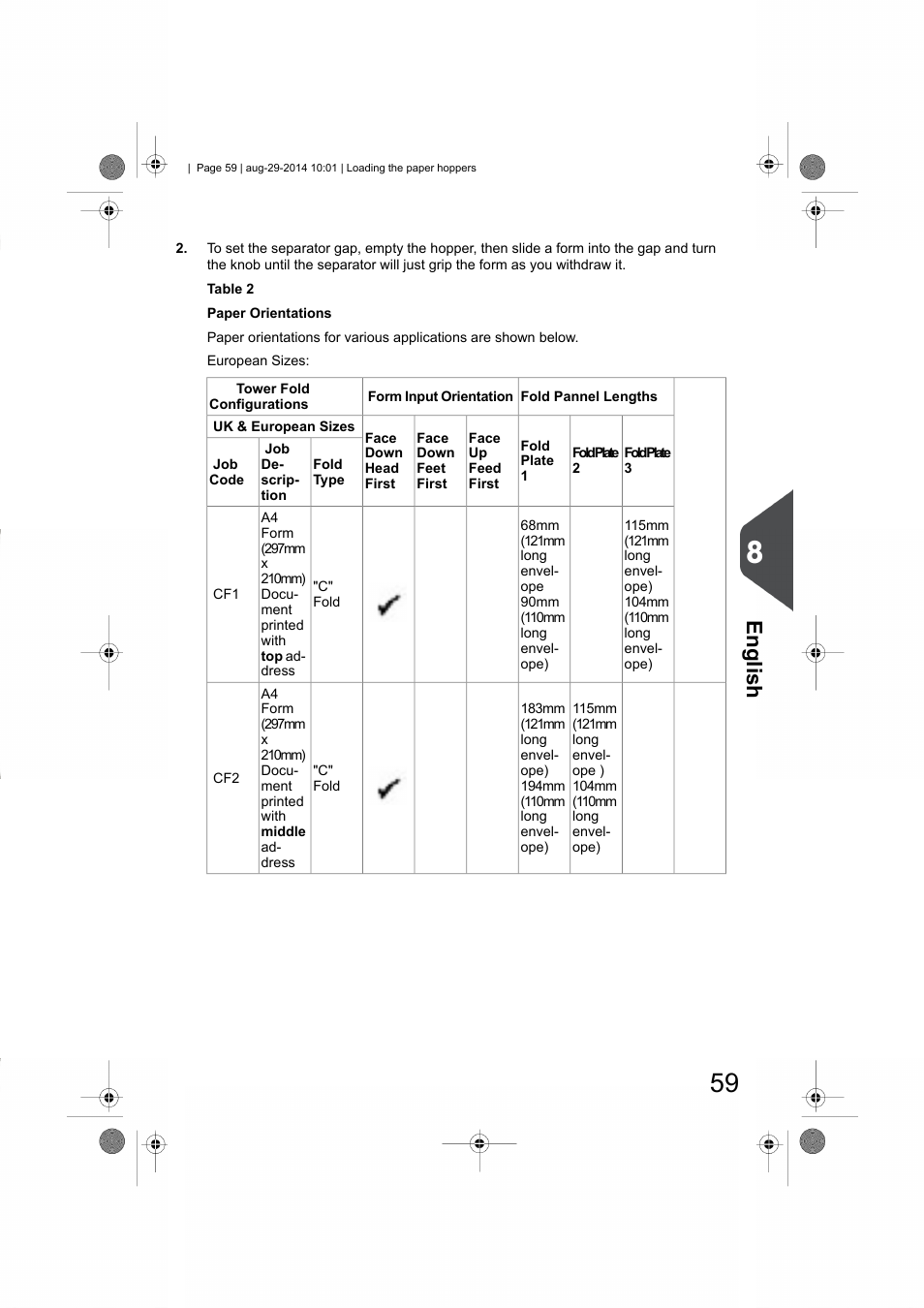 English | Formax 7102/7102XT Series User Manual | Page 62 / 100