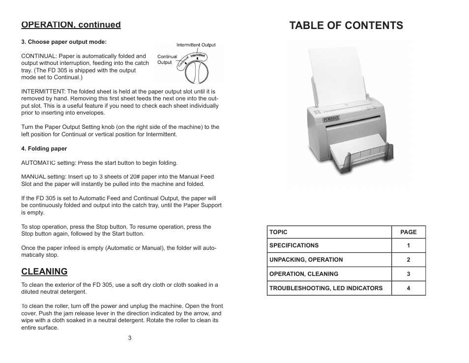 Formax FD 305 User Manual | Page 3 / 4