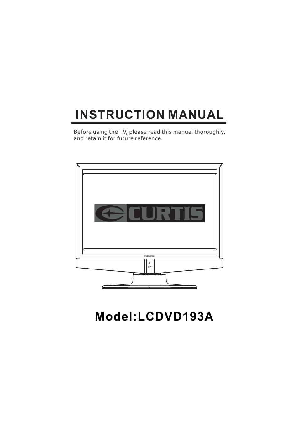 Curtis LCDVD193A User Manual | 48 pages