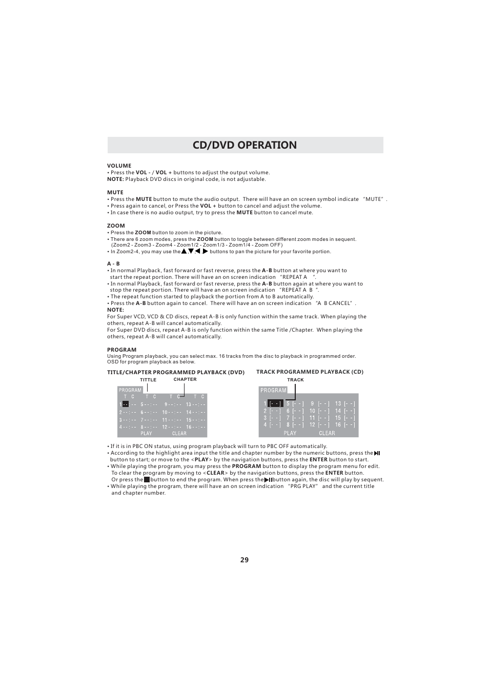 Cd dvd operation | Curtis LCDVD193A User Manual | Page 33 / 48