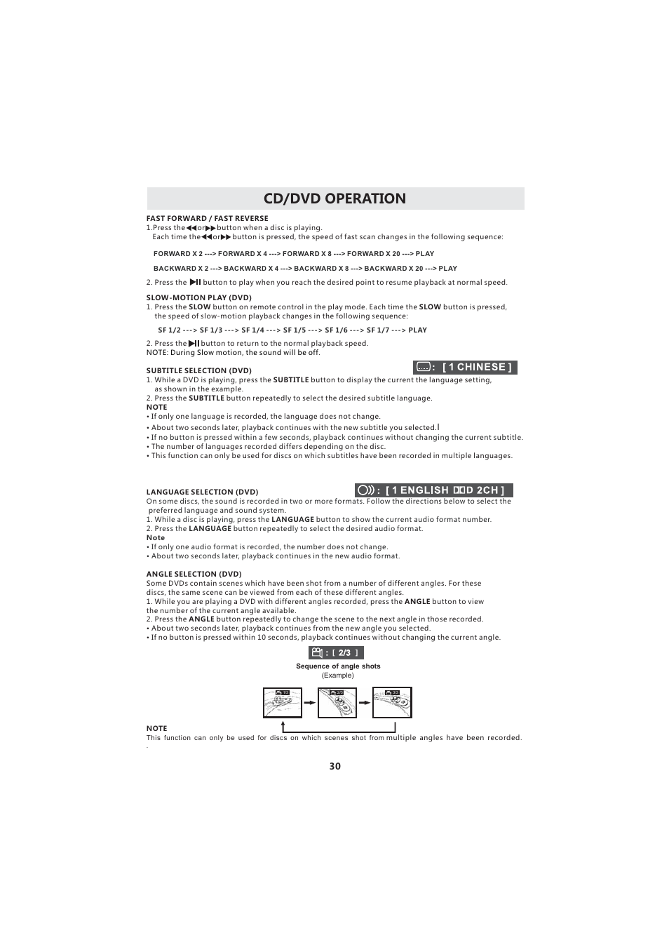 Cd dvd operation | Curtis LCDVD193A User Manual | Page 34 / 48
