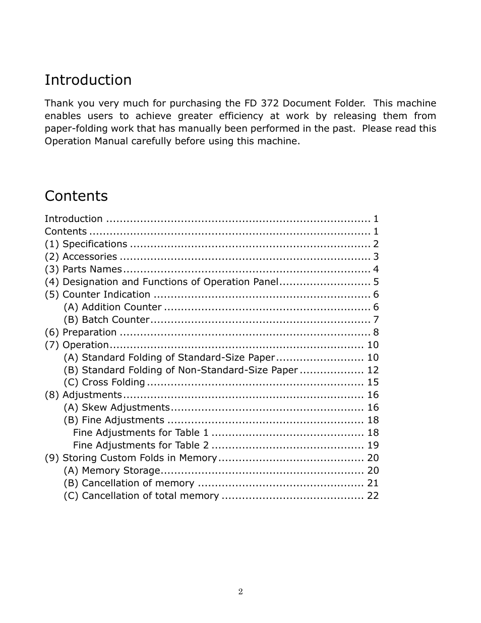 Formax FD 372 User Manual | Page 2 / 26